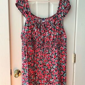 Old Navy Floral Dress - Red and Green